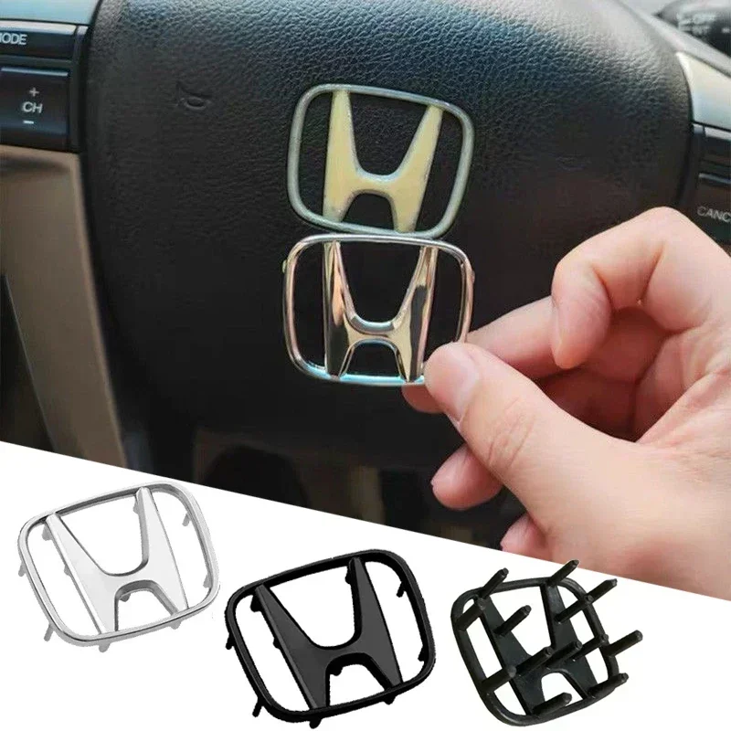 50/53mm Car Steering Wheel Center Logo Emblem Badge for Honda Civic Accord CRV HRV Fit Jazz City Odyssey Jade Vezel NSX Inspire