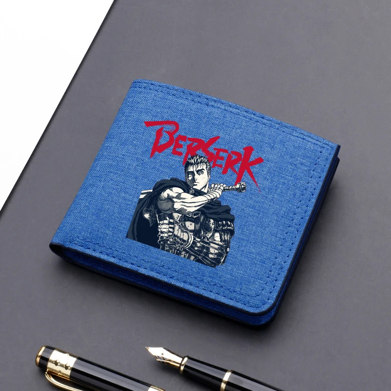 Japanese Anime Berserk Purse Women Men Outdoor Portable Wallets Cartoon Pattern Printed Wallet Boy Girl Kawaii Purses Party Gift
