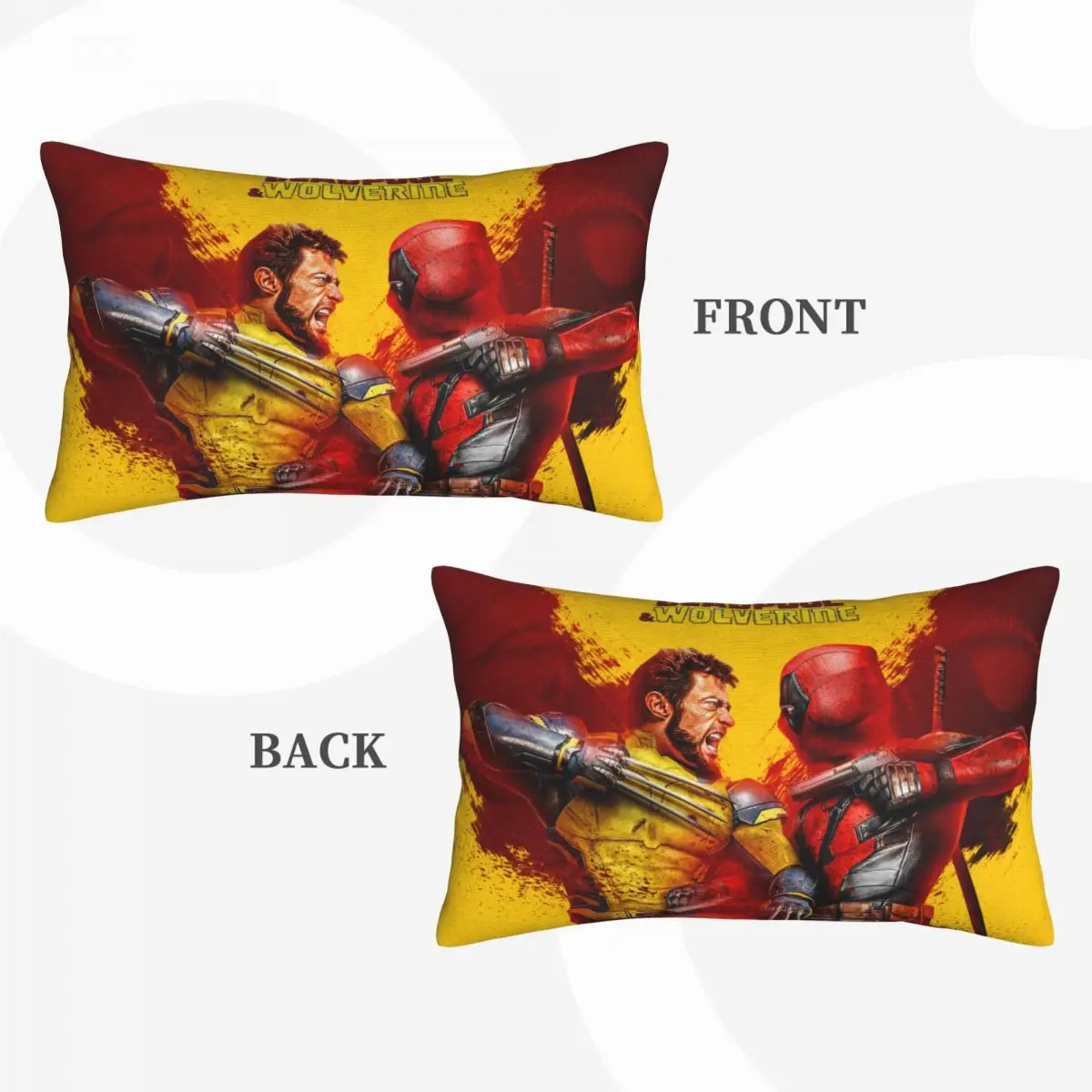 Deadpool And Wolverin Pillowcase Bedding For Kids Reversible Double-Sided Super Soft Beddings Throw Pillow Covers Cushion Cases