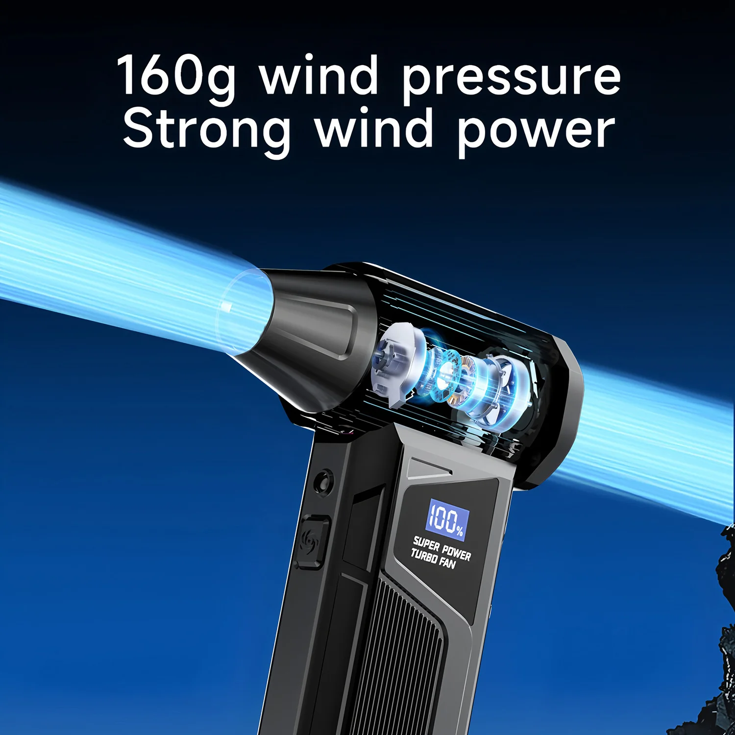 مروحة Warmco المحمولة المحمولة، مروحة تربو صغيرة قوية بقدرة 4000 مللي أمبير في الساعة، 110000PRM عالية السرعة قابلة لإعادة الشحن عبر USB للسفر والخارج #2