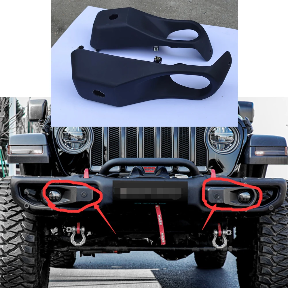 Lantsun JL1049-8 fog lamp cover for jeep for wrangler JL 10th anniversary front bumper