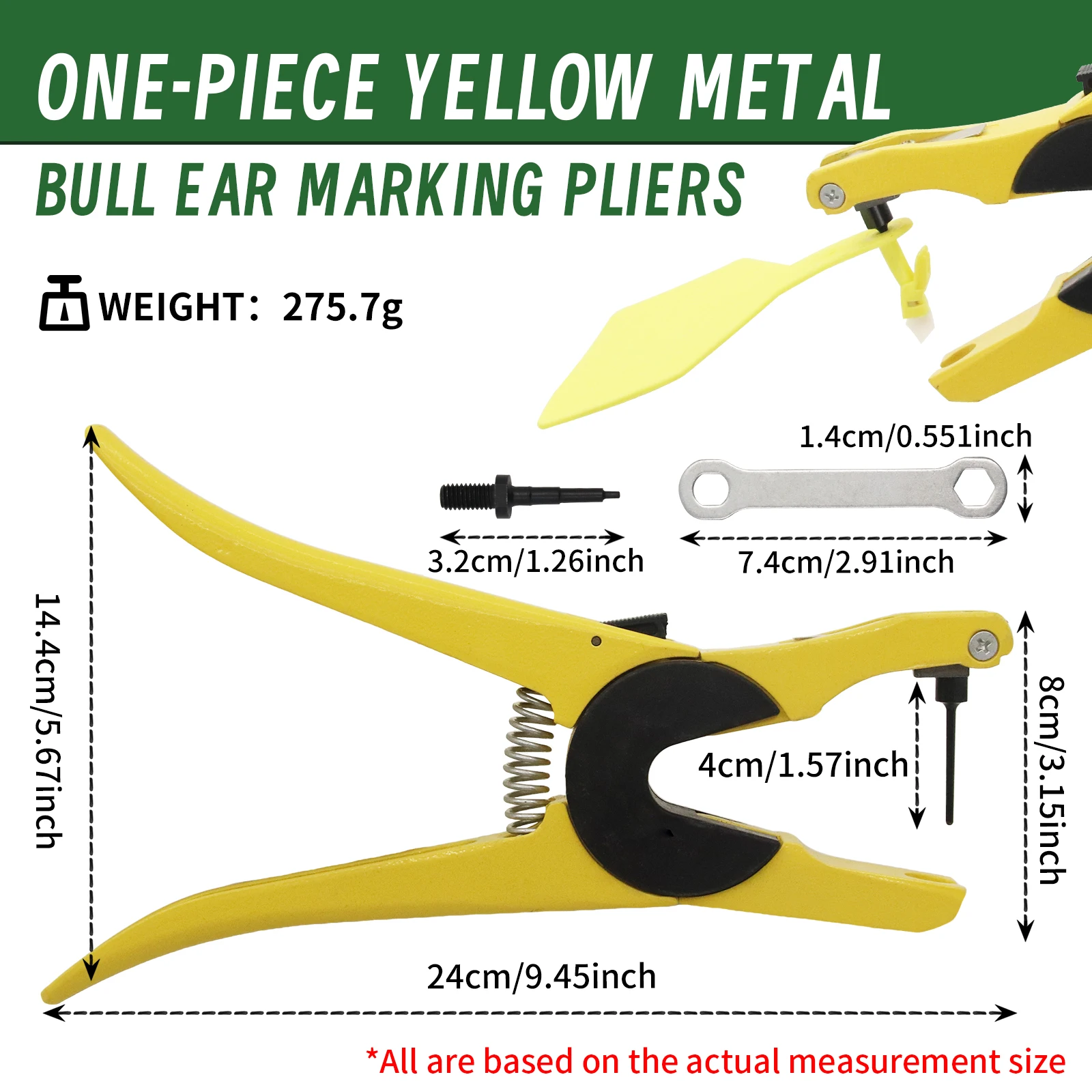 1個入り一体型耳標専用プライヤー クリップ 牛 羊 畜産情報管理ツール 家畜耳標装着器