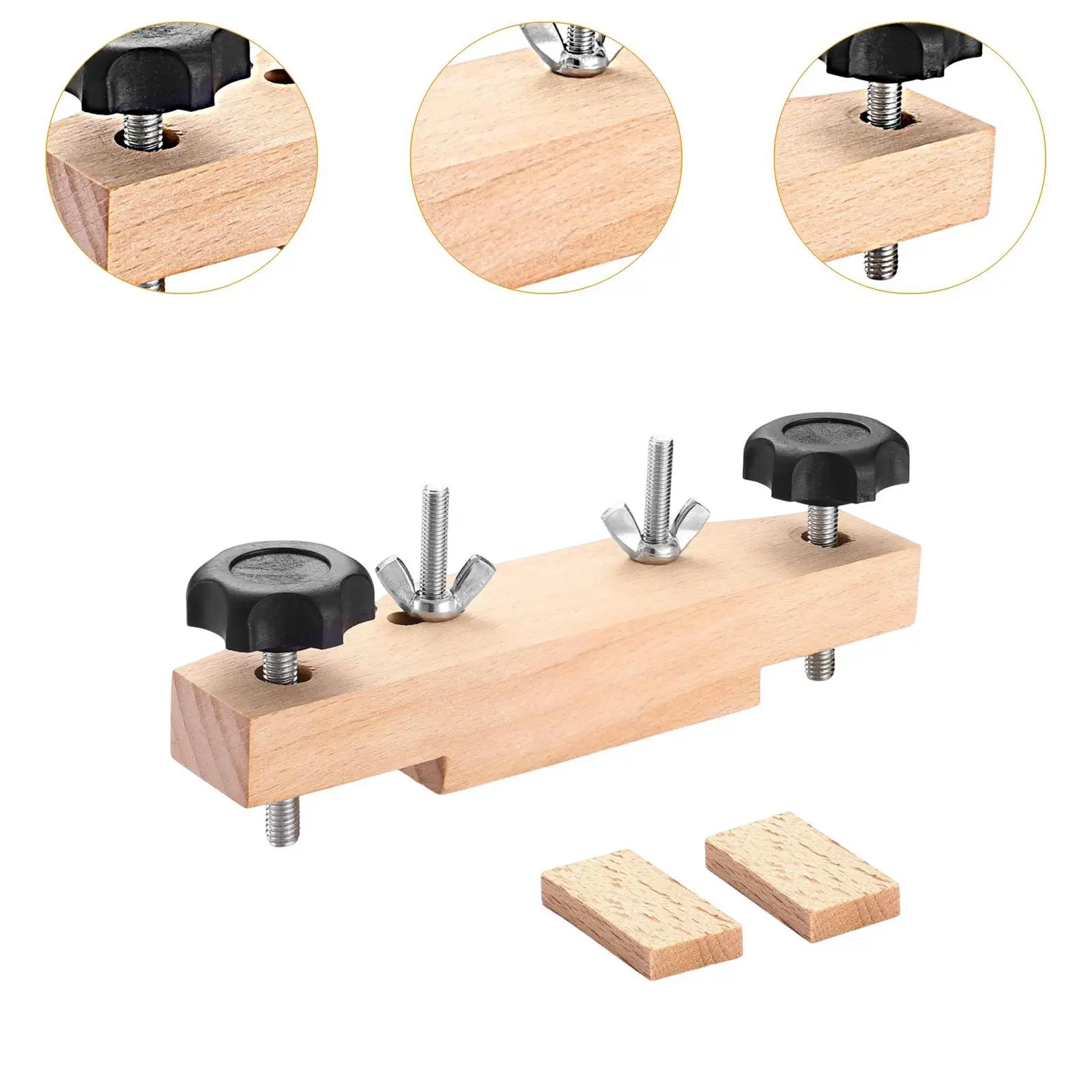 Acoustic Guitar Bridge Clamp Portable Easy DIY Maintenance Maple Acoustic Luthier Tool for Guitars Musical Instrument Parts