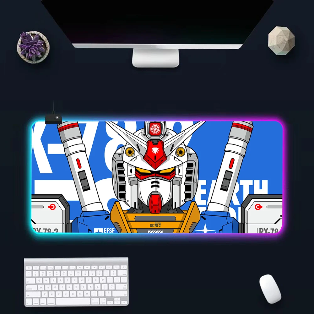 

Игровой коврик для мыши Mech Cool G-GundamES Warrior RGB с LED-подсветкой, резиновый, для ПК геймеров