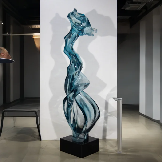 *&z New Eco-Friendly 3D Indoor Resin Abstract Sculptures Modern Artist Home & Hotel Decor Hand-painted Custom Size~.