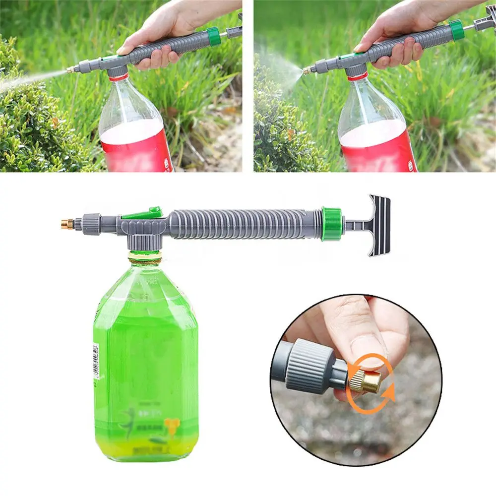 Agriculture Tools Manual Adjustable Drink Bottle Nozzle Spray Head Air Pump Sprayer Watering Tool