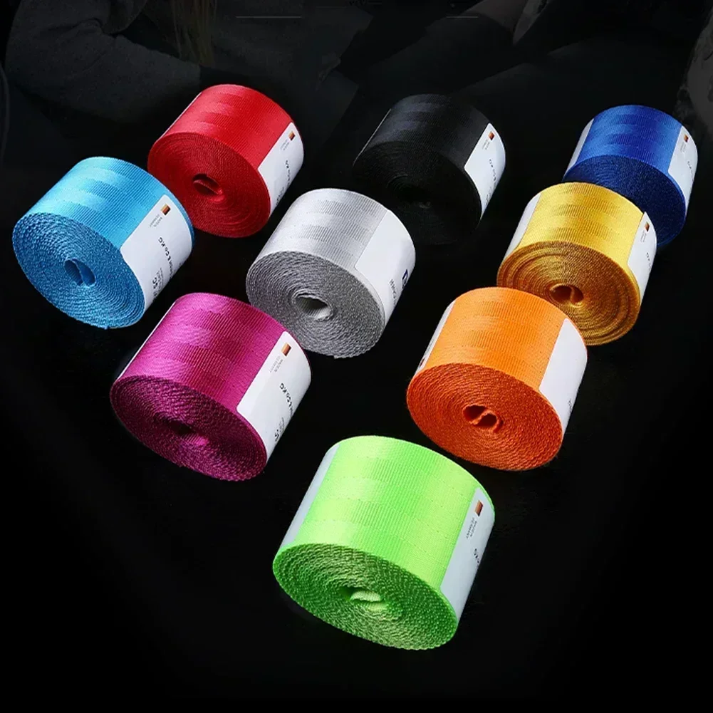 

48MM car color seat belt new decorative seat telescopic nylon rope 3.5M car parts in a variety of colors to choose from.