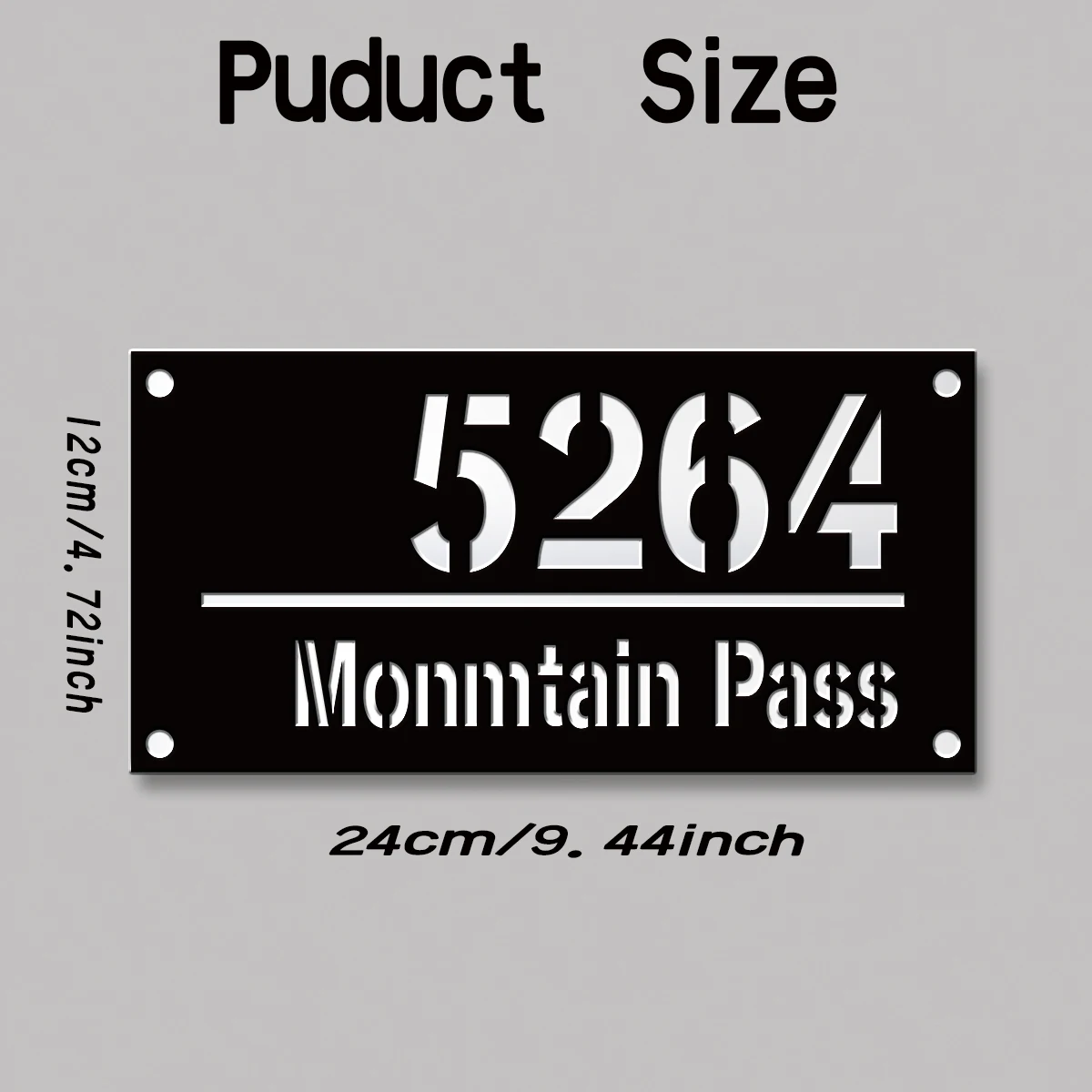 1pc Custom Number&Text Street Acrylic Double Layer House Number Sign,Address Door Number,Home ApartmentMailbox Street Decor view 5