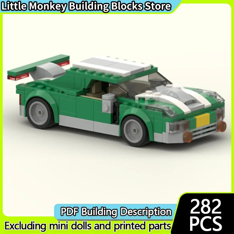 

Speed Racing Car Model MOC Building Bricks Green City Sports Car Modular Technology Children Holiday Gifts Assemble Toys Suit