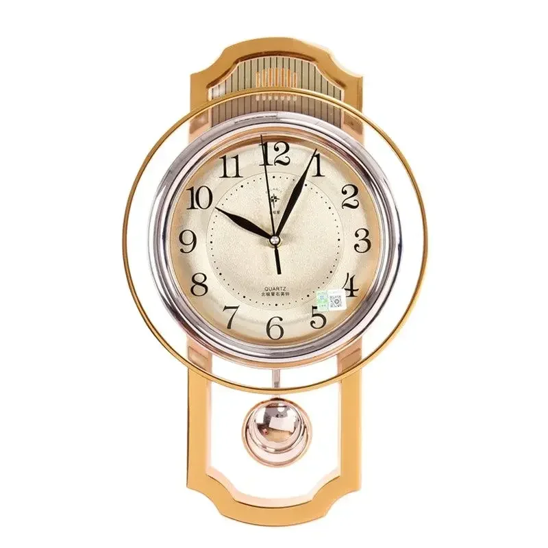 High-quality Creative Pendulum Modern Wall Clock Vintage Living Room Silent Retro Inch Electronic Relogio Parede Home Decor
