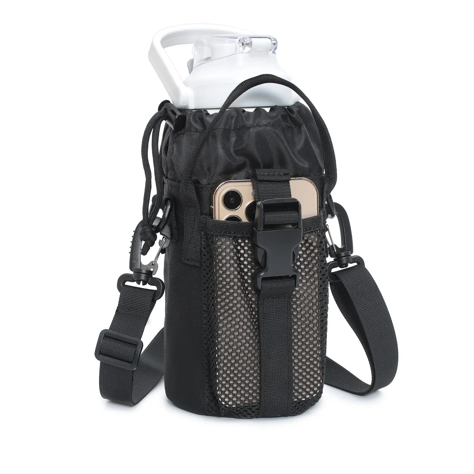 Pochette pour bouteille d'eau, sac de transport tactique MOLLE, sac à bandoulière multifonctionnel pour le sport et le cyclisme, sac suspendu pour bouteille d'eau
