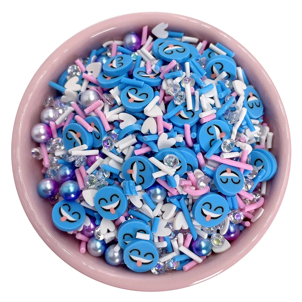 50g Slime Crystal Mud Epoxy Accessories Mixed Beads Cartoon Polymer Clay Slices Fake Sprinkles for Crafts Making DIY Nail Decor