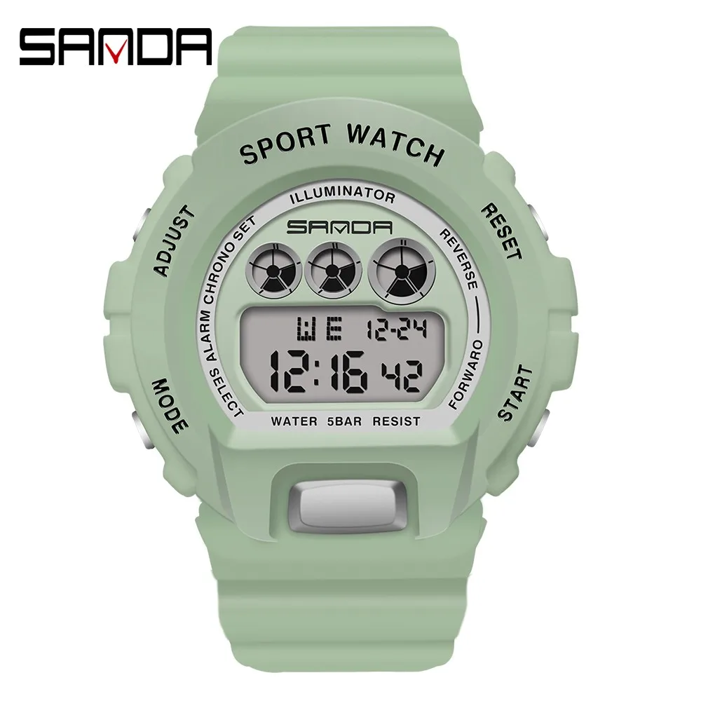 2022 Fashion Sanda Brand Simple Sport Watch Men Military Watches Alarm Clock Ms Shock Resistant Waterproof Digital Reloj Hombre