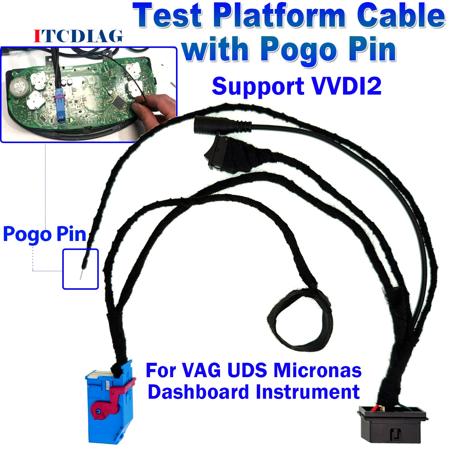 Pogo Pin Test platform cable For VAG UDS Dashboard Micronas Cluster Support VVDI2 for V-w VAG WV Instrument Communication Cable