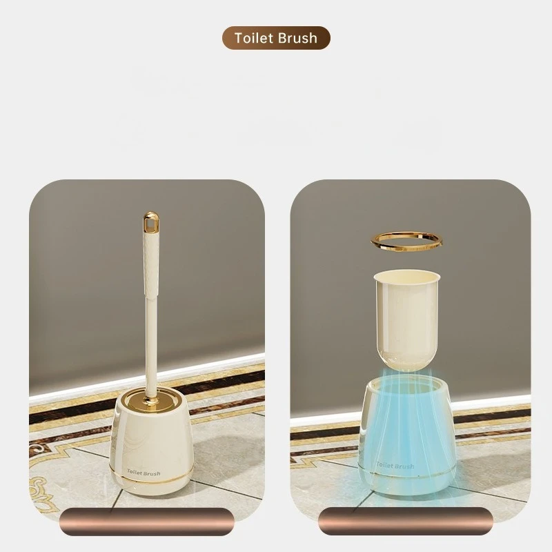 فرشاة تواليت الحمام الإبداعية مع حامل فرش منزلية ناعمة ملحقات التنظيف قاعدة مانعة للتسرب أدوات تنظيف سريعة الجفاف