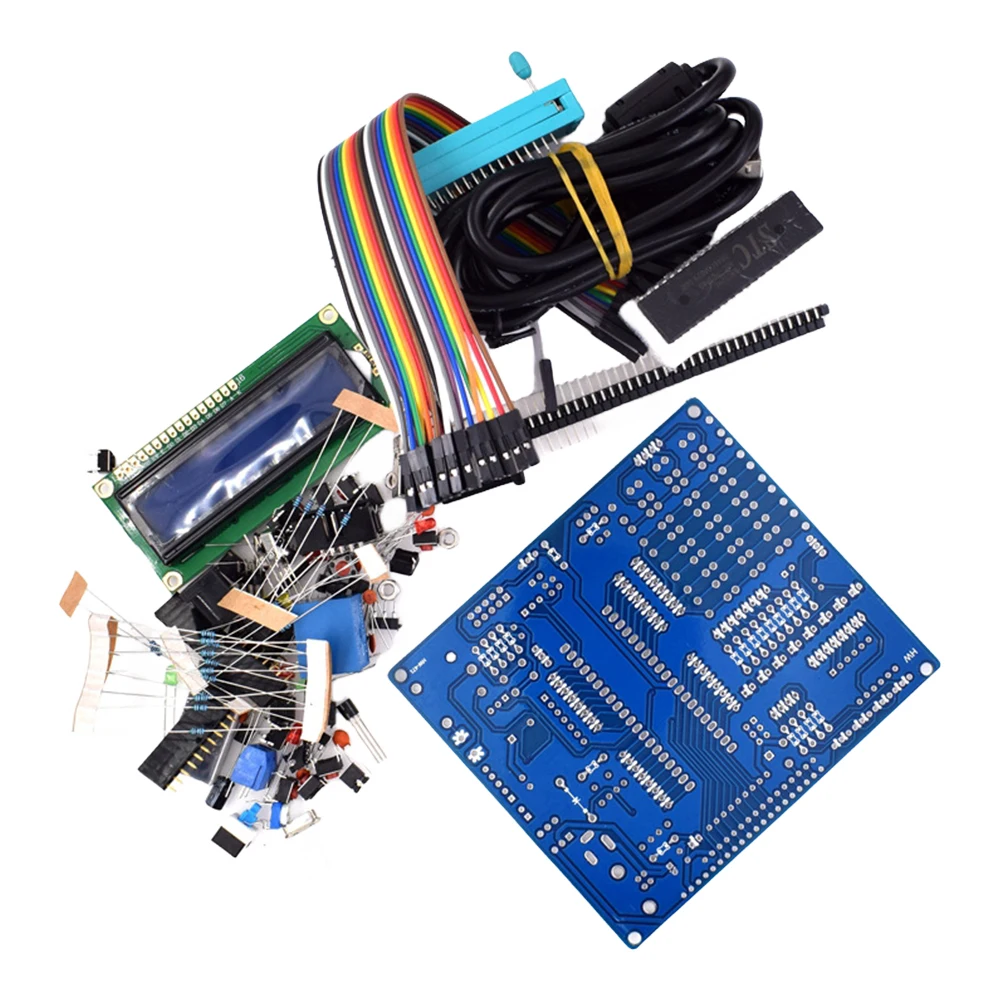 

51 Microcomputer Module Electronic Component STC89C52 DIY Learning Board Kit Learning Board