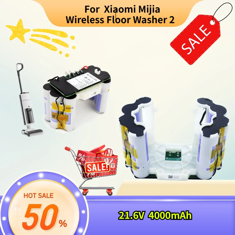 

High quality18650 battery 21.6V For Xiao mi Mi jia Wireless Floor Washer 2, 4000mAh lithium battery