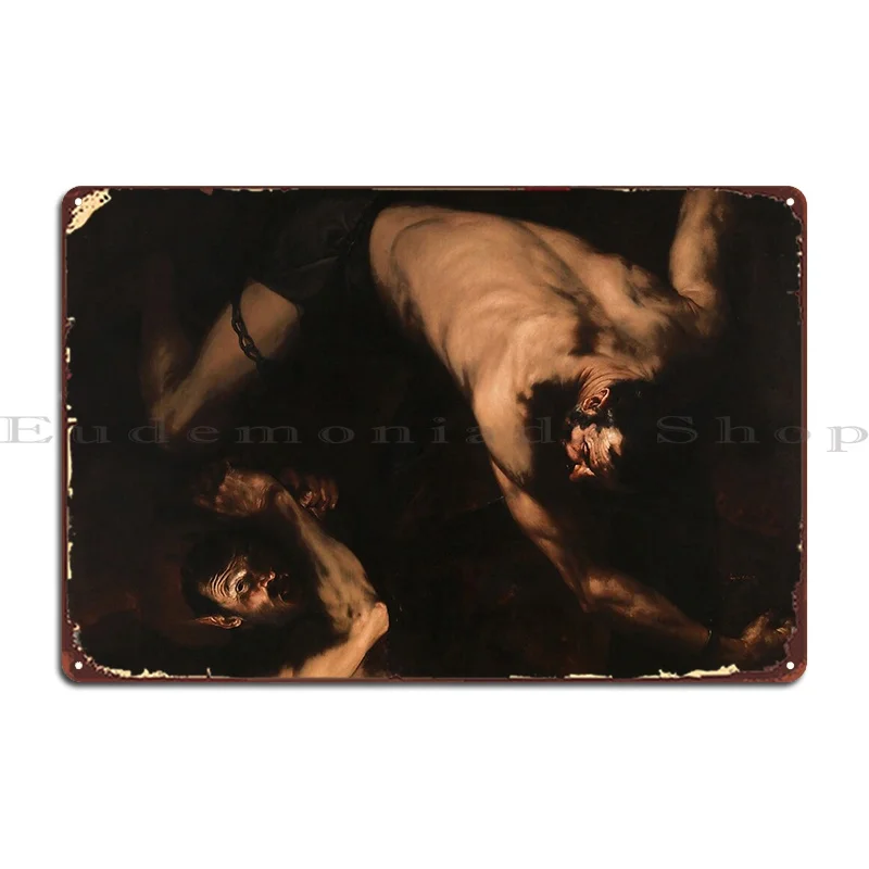 Ixion-placa De Metal De la mitología griega, decoración De pared, Retro, cueva, póster De estaño, 1632