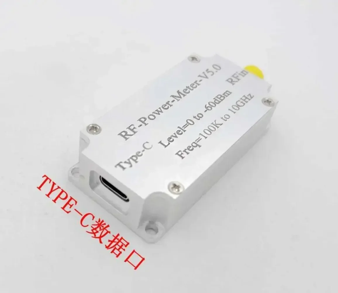 100K-10GHZ V5 USB RF Power Meter Communication Software Data Export Power Detector Amplitude Measurement for Ham Radio