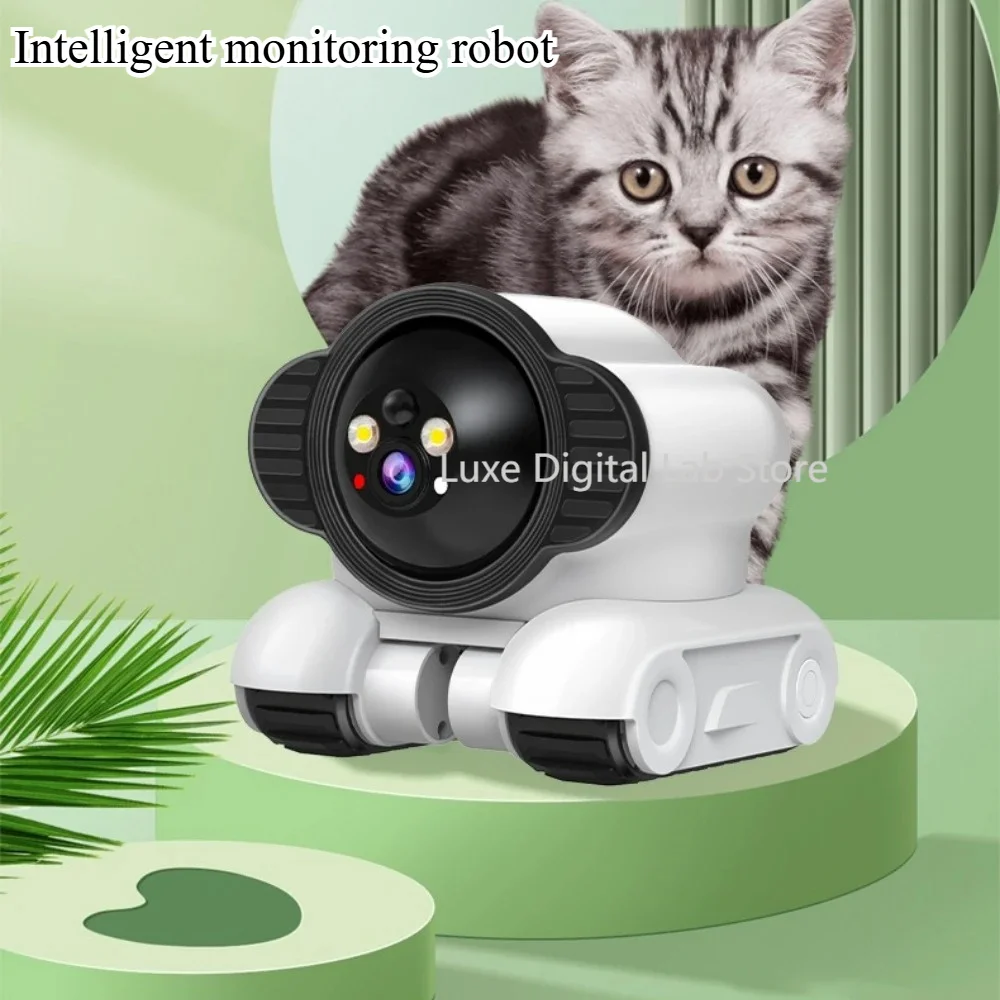360 Degree Rotating Pet Camera with Two Way Talk Function and Night Detection Robot Cameras for Home Security