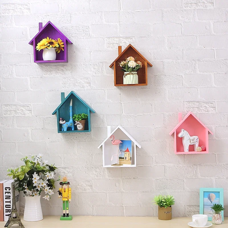 Repisas Wall Display Stand Small Mini Doll Collection Art Mural Shelves Nordic Living Room Plant Repisas Flotante Home Products