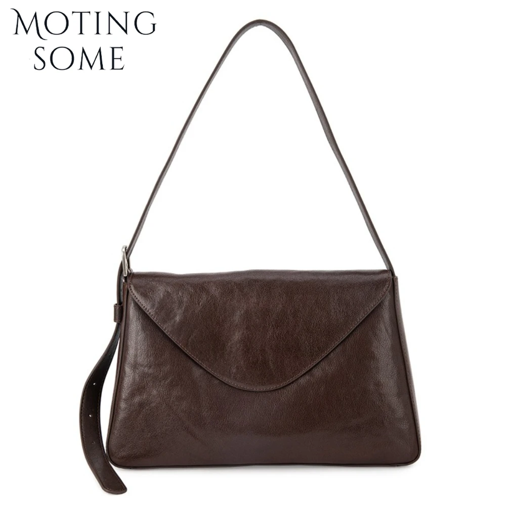 

Motingsome Underarm Bag Women Satchel Luxury Vegetable-tanned Cowhide 2025 New in Handbag Crossbody Shoulder Messenger Bags Tote