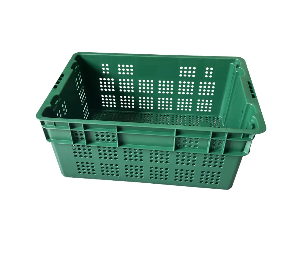 

600x400x250 мм индивидуальный транспортный пластиковый ящик, корзина для фруктов, штабелируемый контейнер для фруктов, сетчатый ящик для хранения овощей