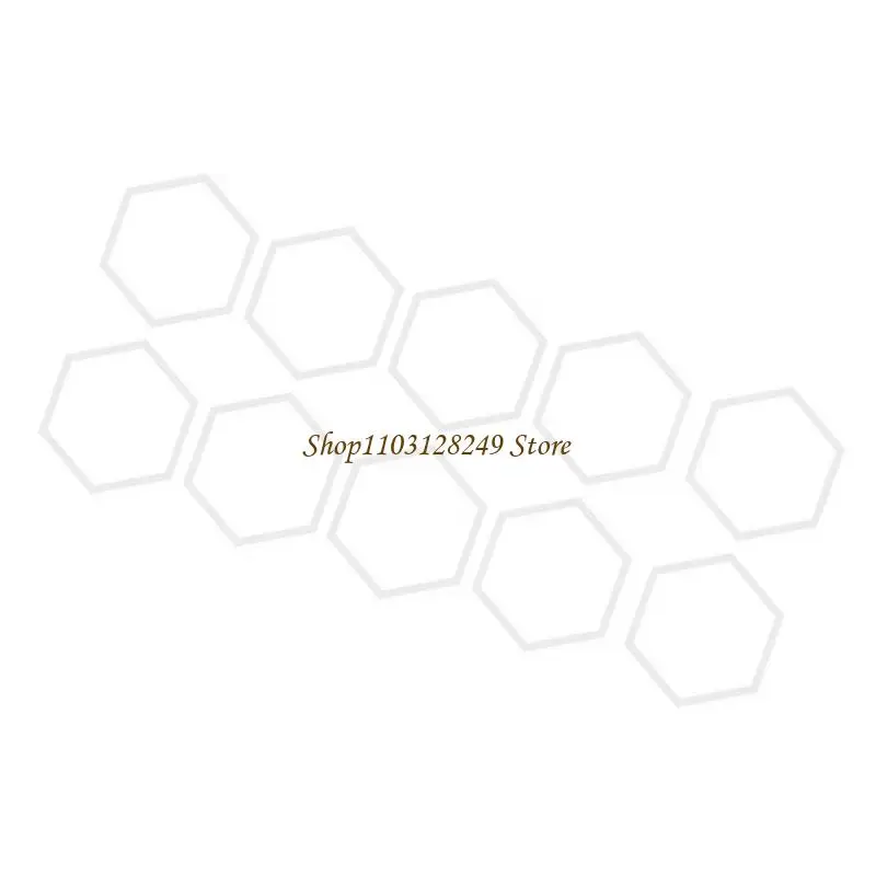 N5KD 10 Pieces Reflective Decals Hexagonal Pattern for Cars Motorcycles Easy Apply