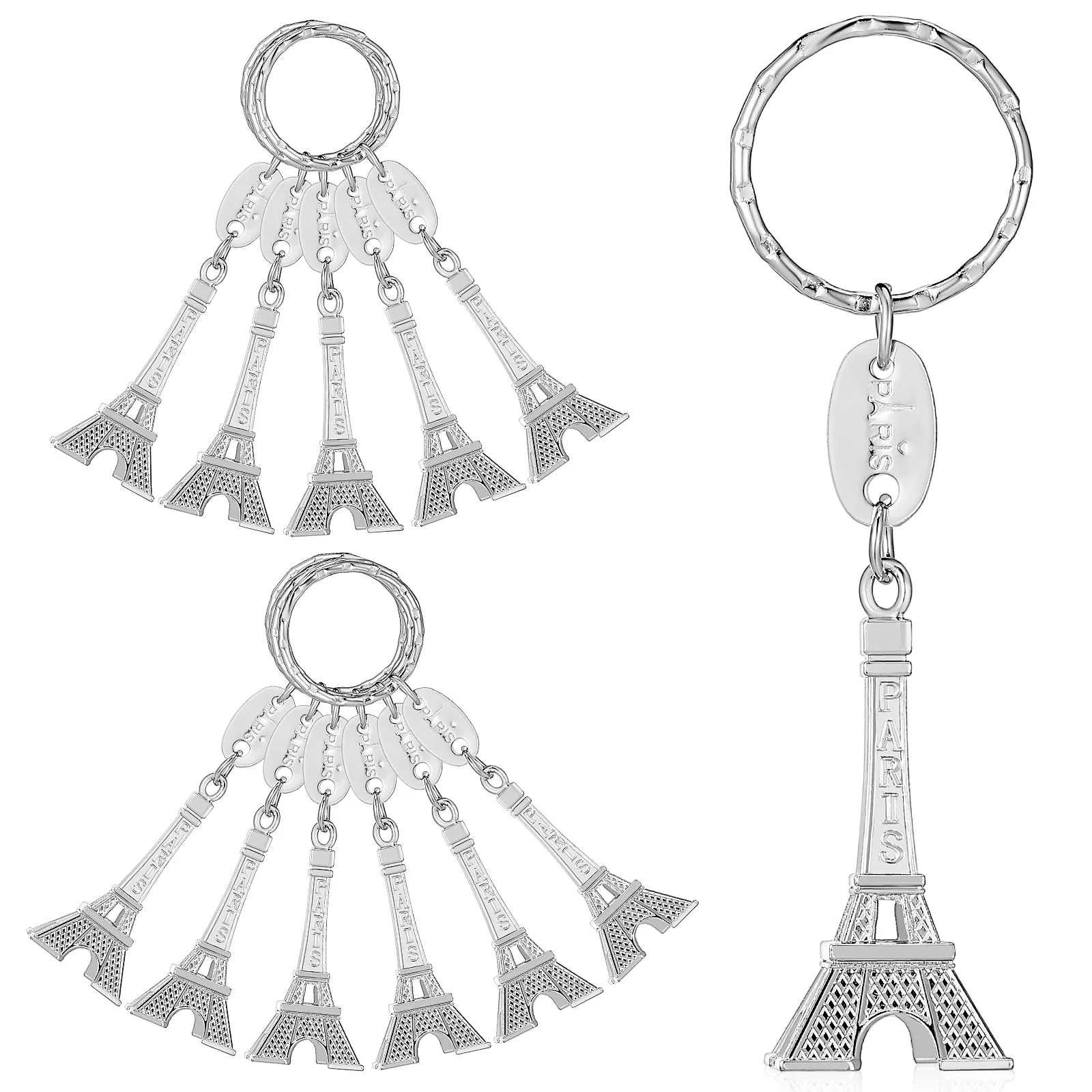 Eiffel Tower Decoration Key Chain Crafts Pendant Statue Alloy French Decorations