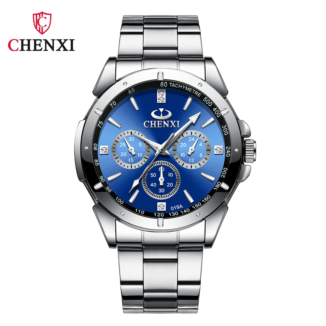2PCS Couple Watches Original CHENXI Fashion Stainless Steel Band Men Women Analog Quartz Wristwatch Set Couples Gifts