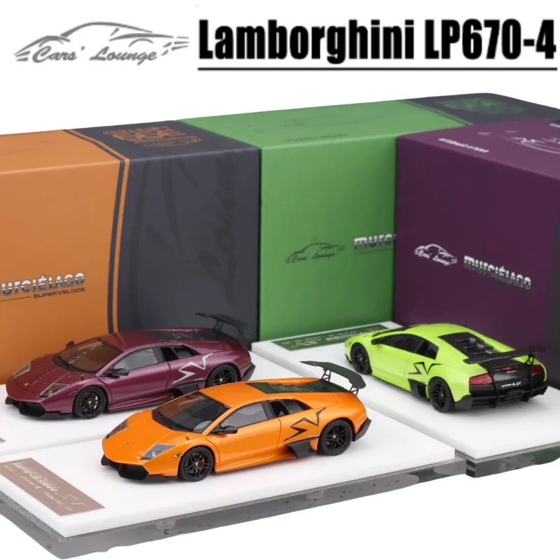 CL Gallery 1:64 Lamborghini Mucielago LP670-4 SV Bat miniature resin simulation model, adult decoration,boy toy, children's gift