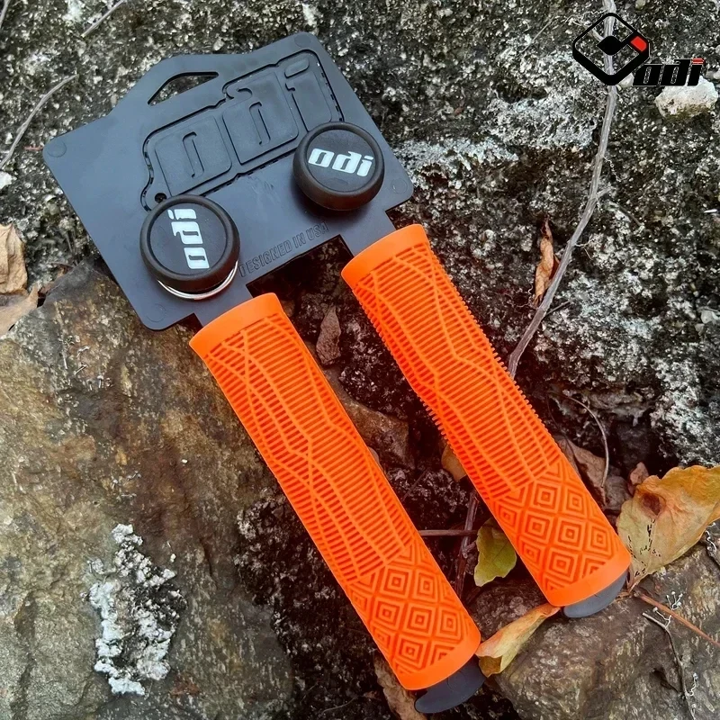 

ODI MTB Handlebar Grips: Silica Gel, Soft, Non - slip, Shock - absorbing for XC/AM Bikes