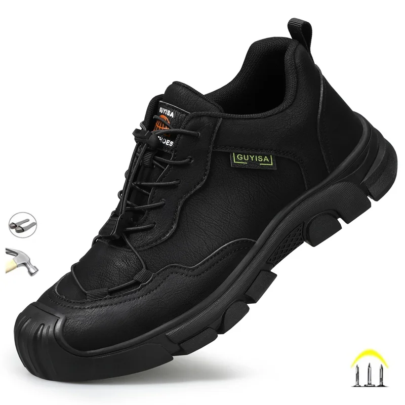 Zapatos irrompibles de trabajo para hombre, calzado de seguridad con punta impermeable y resistente a los pinchazos, zapatos de acero, zapatos de