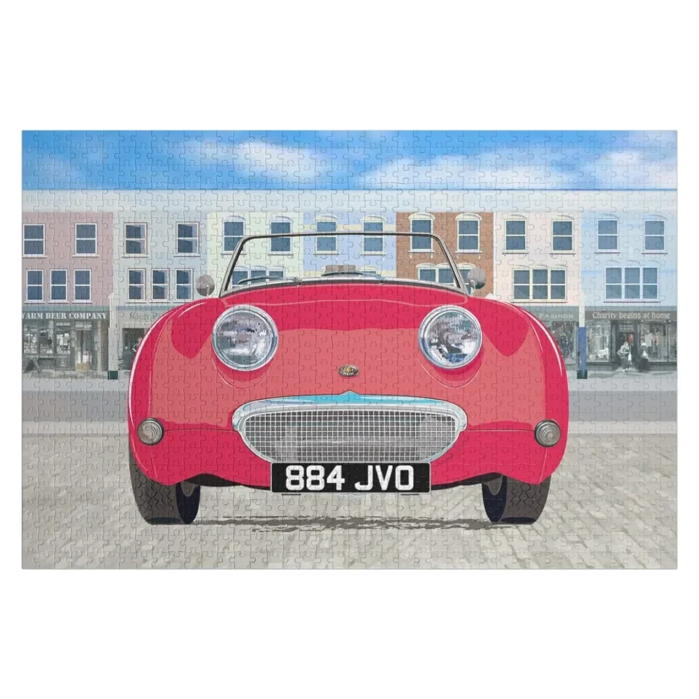 

Cherry Red Bug-eye/Frog-eye – the first little Healey with a big smile! 884 JVO Jigsaw Puzzle Game Children Puzzle