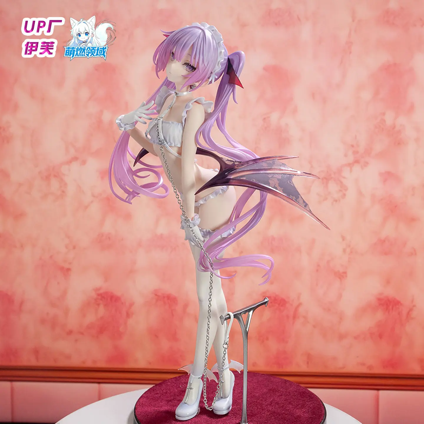 

Eve Restraint Bondage Ver. 1/6 Figure - Pink Twin Tail Succubus White Stockings & Chains PVC Statue 26cm Collectible Gift
