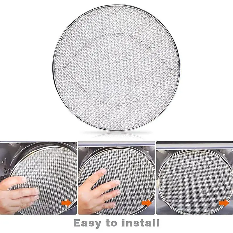 Splatter Shield Stainless Steel Fine Mesh Splatter Screen Double-layer Splash Screen Air Fryer Accessories Splatter Guards for F