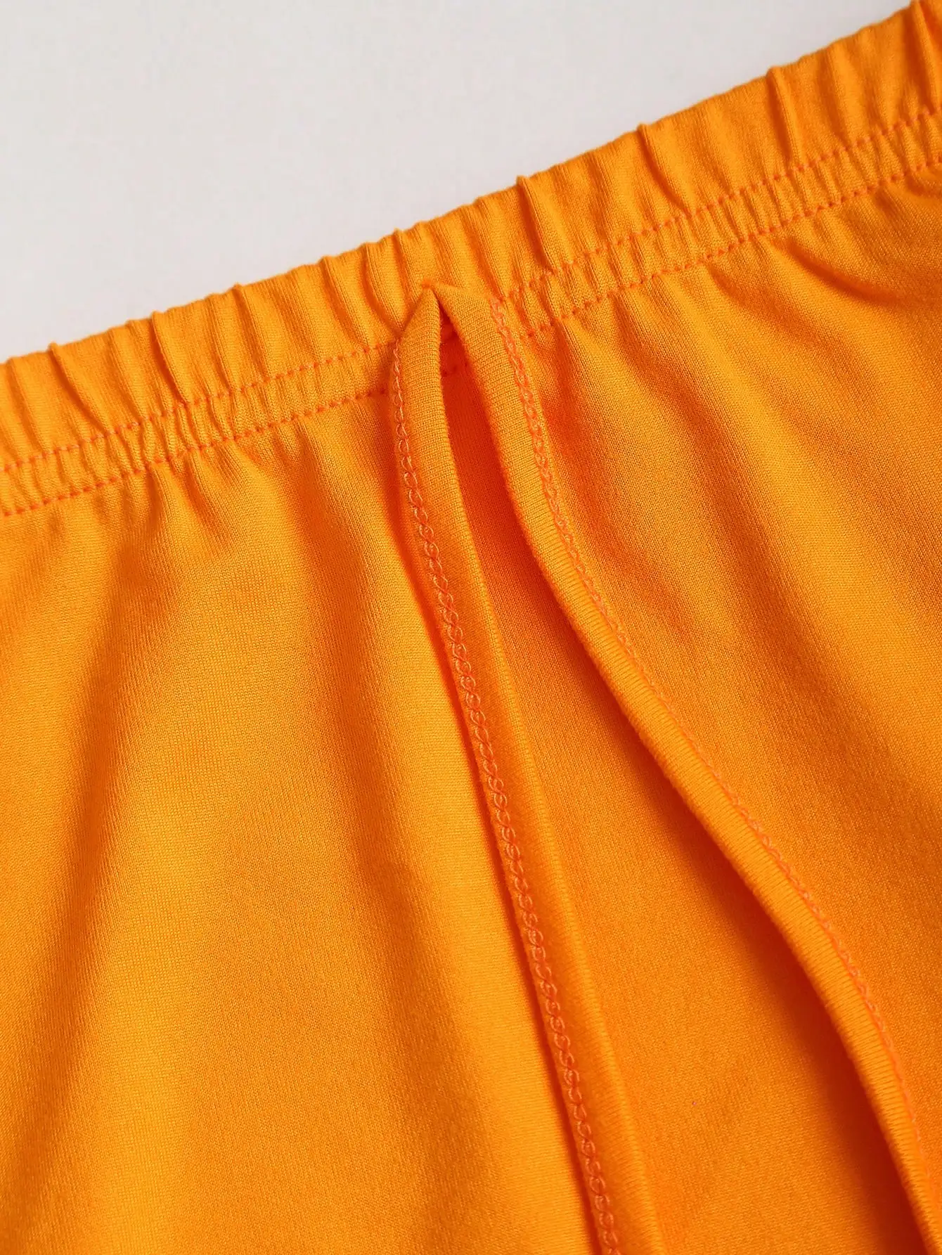 여성용 오렌지 홀터탑 & 바디콘 머메이드 스커트 2피스 세트 (비즈 장식 스트랩 포함)