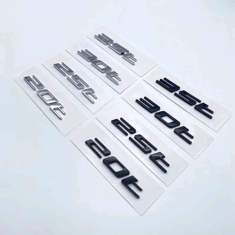 Glossy Black Silver 20t 25t 30t 35t  E-PACE Letters Emblem for Jaguar XJ F-TYPE F-PACE E-PACE Car Trunk Nameplate Logo Sticker