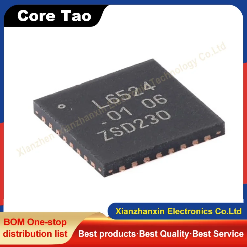 5pcs/lot PCAL6524HEAZ PCAL6524 L6524 HQFN-32-EP 24-bit I/O extender chip