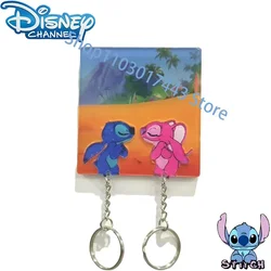 Disney Stich Paar Schlüsselbund Aufhänger Wand Schlüssel Halter Wohnkultur Kawaii Schlüssel Anhänger Rucksack Schlüssel Ring Lagerung Rack Liebhaber Geschenke