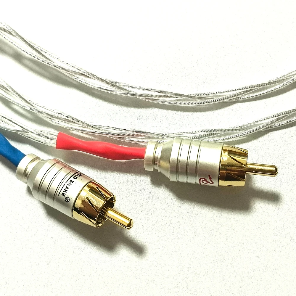 HIFI 5NOCC RCA Versilbertes Signalkabel für Audiophile-Verstärker, CD- und DVD-Player, Audio-Verbindungskabel – Detail 4