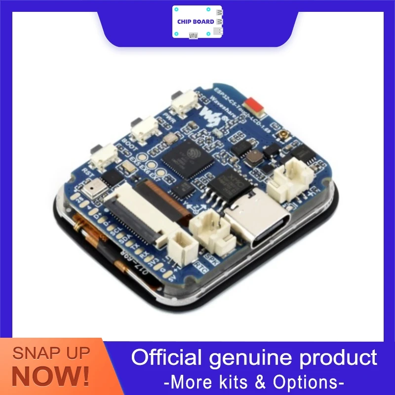 Waveshare ESP32-C5 Finger-Operated LCD, 1.69in 240x280 Panel with WiFi 6, BT 5 LE, Thread, Zigbee, Voice AI