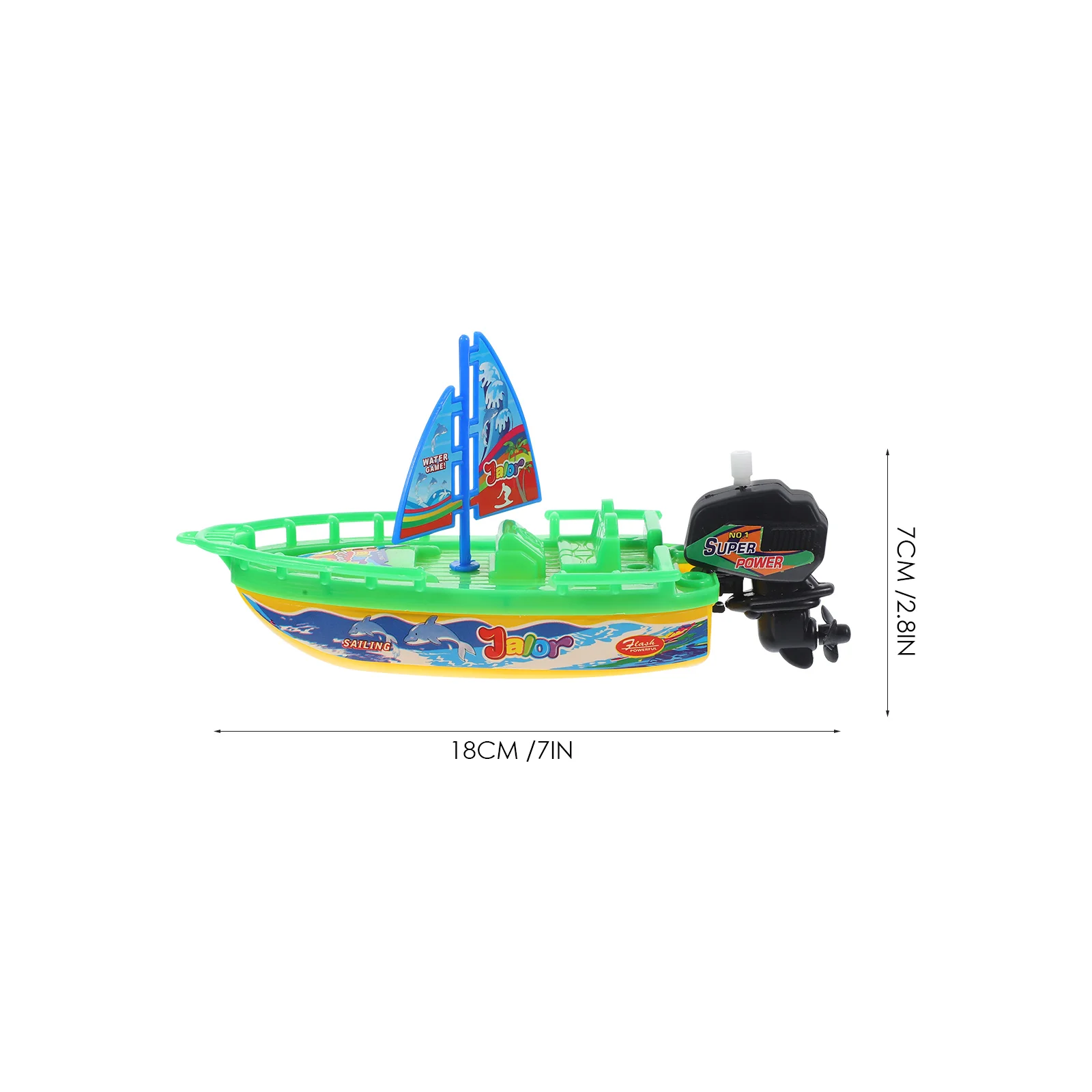 3 Pcs Clockwork Boat Toy Toys Sailboat Infant Bathtub Swimming Pool Wind up Plastic Child