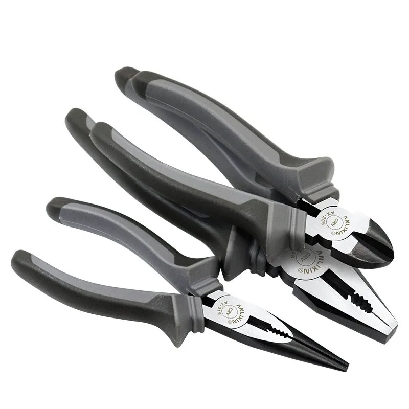 Tiger pliers pointed nose pliers steel wire pliers multi-functional hardware tools for electricians large pliers