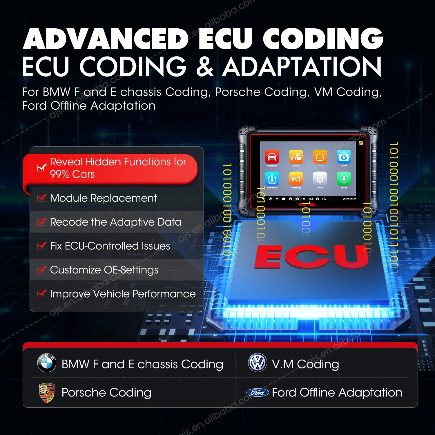 Autel MaxiPRO MP900 TS Veicolo OBD2 Scanner MP 900 Sensore TPMS automatico con sistema completo VCI MP808 MP900TS Strumenti diagnostici per auto