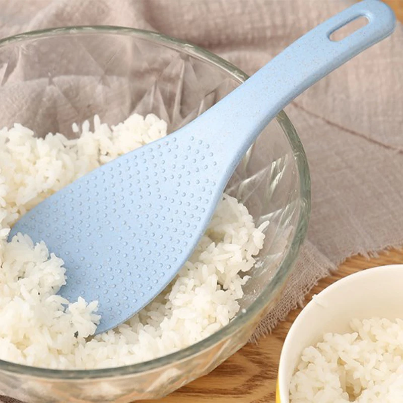 1pcs Rice Spoon Paddle Plastic Non Stick White Rice Cooking Scoop Spatularice Spoon Paddle Rice Cooking Scoop Kitchen Gadget