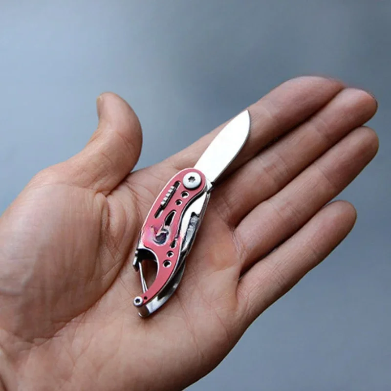 Four in One Multifunctional Small Knife Mini Combination Keychain Folding Knife Pliers Outdoor Travel EDC Tool