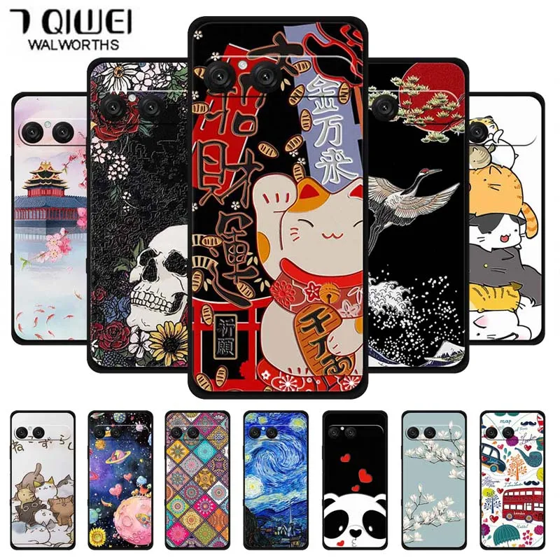 Funda de Silicona Suave con Relieve 3D de Flores para Sony Xperia 10 VII, Carcasa con Diseño de Dibujos Animados para Sony 10 VII Xperia10 VII 10VII