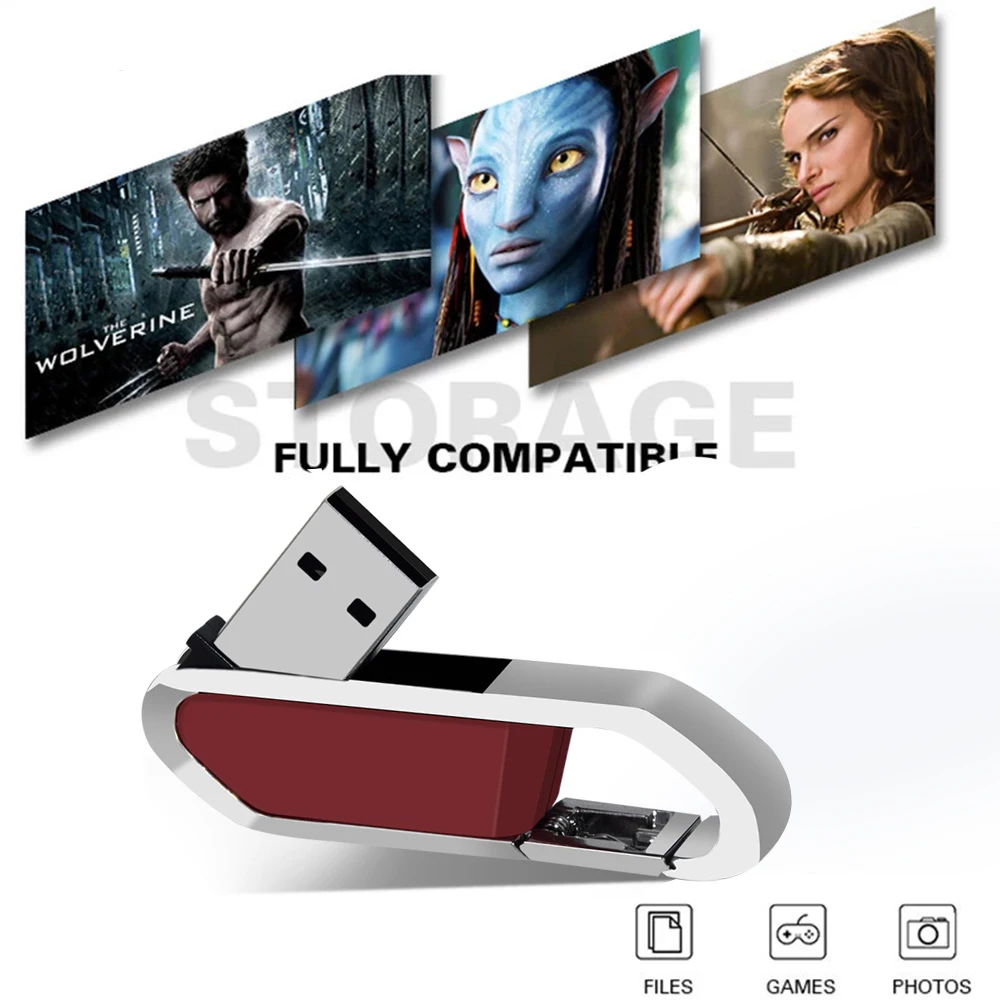 محرك أقلام معدني عالي السرعة ، محركات أقراص فلاش USB ، عصا ذاكرة ، USB ، قرص U ، 4 جيجابايت ، 8 جيجابايت ، 16 جيجابايت ، 32 جيجابايت ، 64 جيجابايت