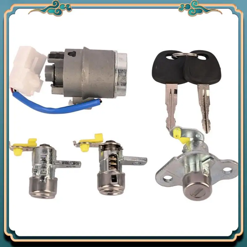 A54P-Car Ignition Lock Cylinder Barrel + Door Lock For ACCENT 2006-2011 81905-1E000 81920-1EA00 Replacement Accessories